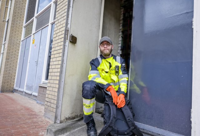 Ian aan het werk voor Stedin