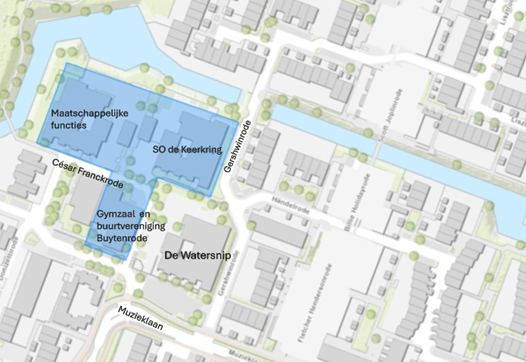 Map with planning area IKC Buytenwegh