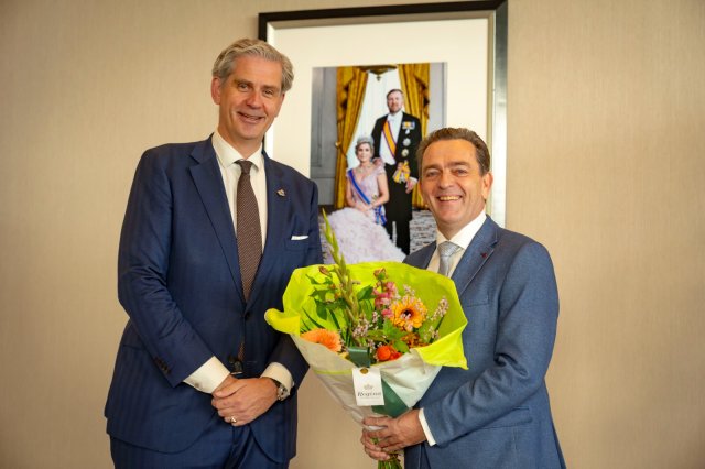Wouter Kolff (left), King’s Commissioner for the Province of South Holland, and Mayor Michel Bezuijen