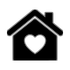 Icon van een huisje als home, identificatie voor werkdagen.