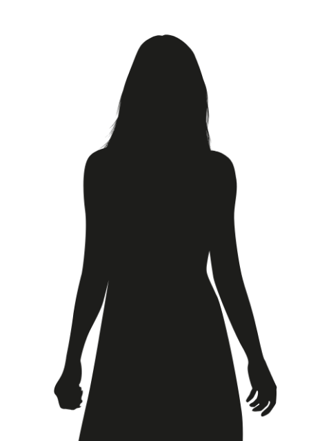 Silhouette van een vrouwelijk persoon