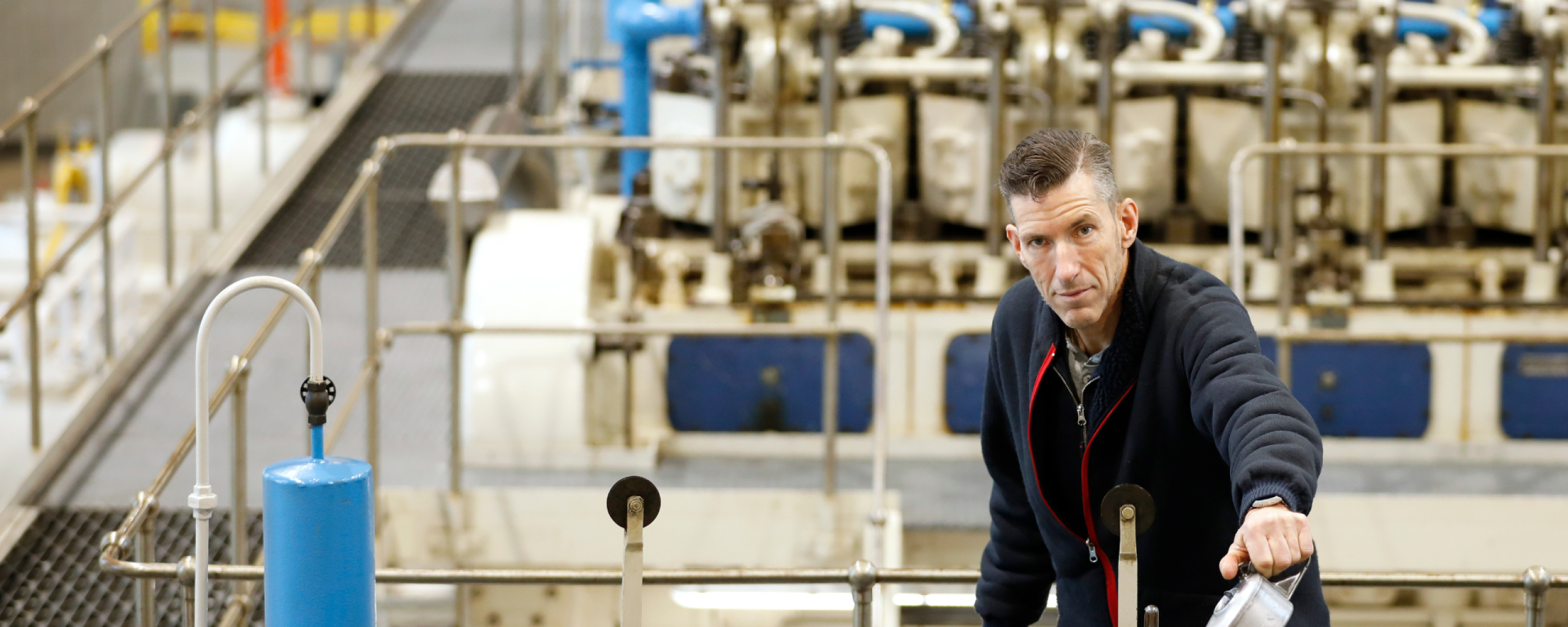 Collega Jan Willem in gemaal