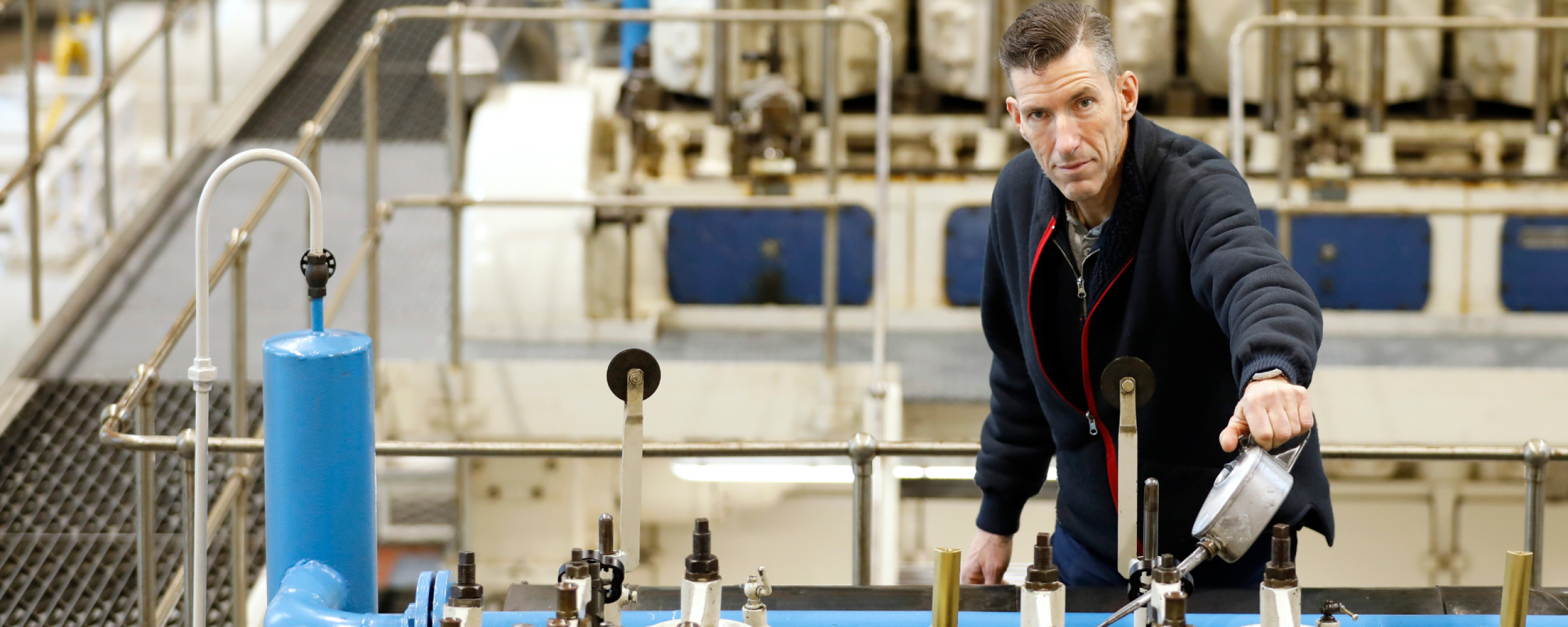 Collega Jan Willem in gemaal