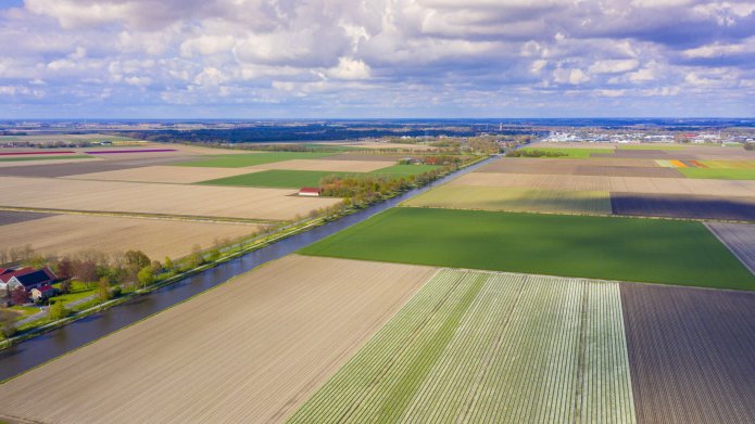 Foto vanuit de lucht: Flevoland, agrarisch gebied