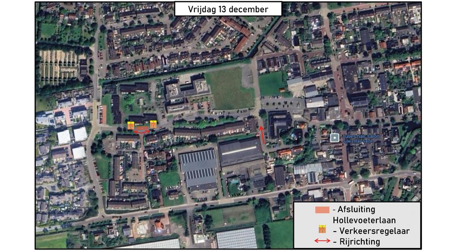 Hollevoeterlaan omleiding 13 december 2024