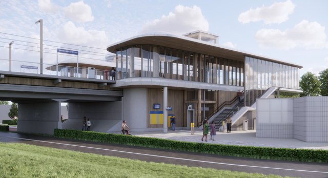 Ontwerp van de vernieuwing van het NS-station Nieuwerkerk aan Den IJssel