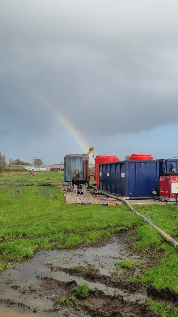 Voorbereiding bomruiming - regenboog