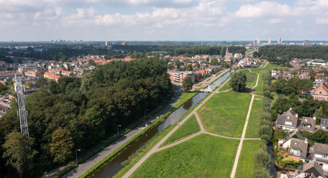 Overzicht van de Ringvaart vanuit de lucht