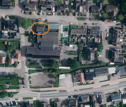 Bovenaanzicht van de locatie