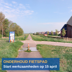 Fietspad afgesloten vanaf 15 april