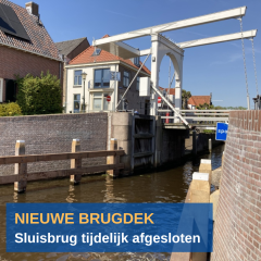 Sluisbrug tijdelijk afgesloten